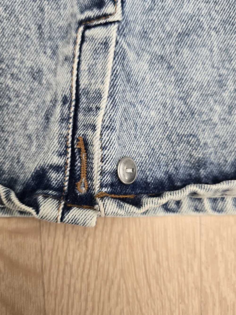 Vintage 80s Jordache Acid Wash Denim Mini Skirt Size XS 5 High Waist
